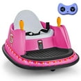 thumbnail image 1 of Costway 12V Vehicle 360° Spin Race Toy Kids Ride On Bumper Car with Remote Control Pink, 1 of 10