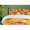 thumbnail image 4 of Ambesonne Halloween Duvet Cover Sets, Bat Spider Witch Ghost, 2-King, Pale Orange Multicolor, 4 of 7