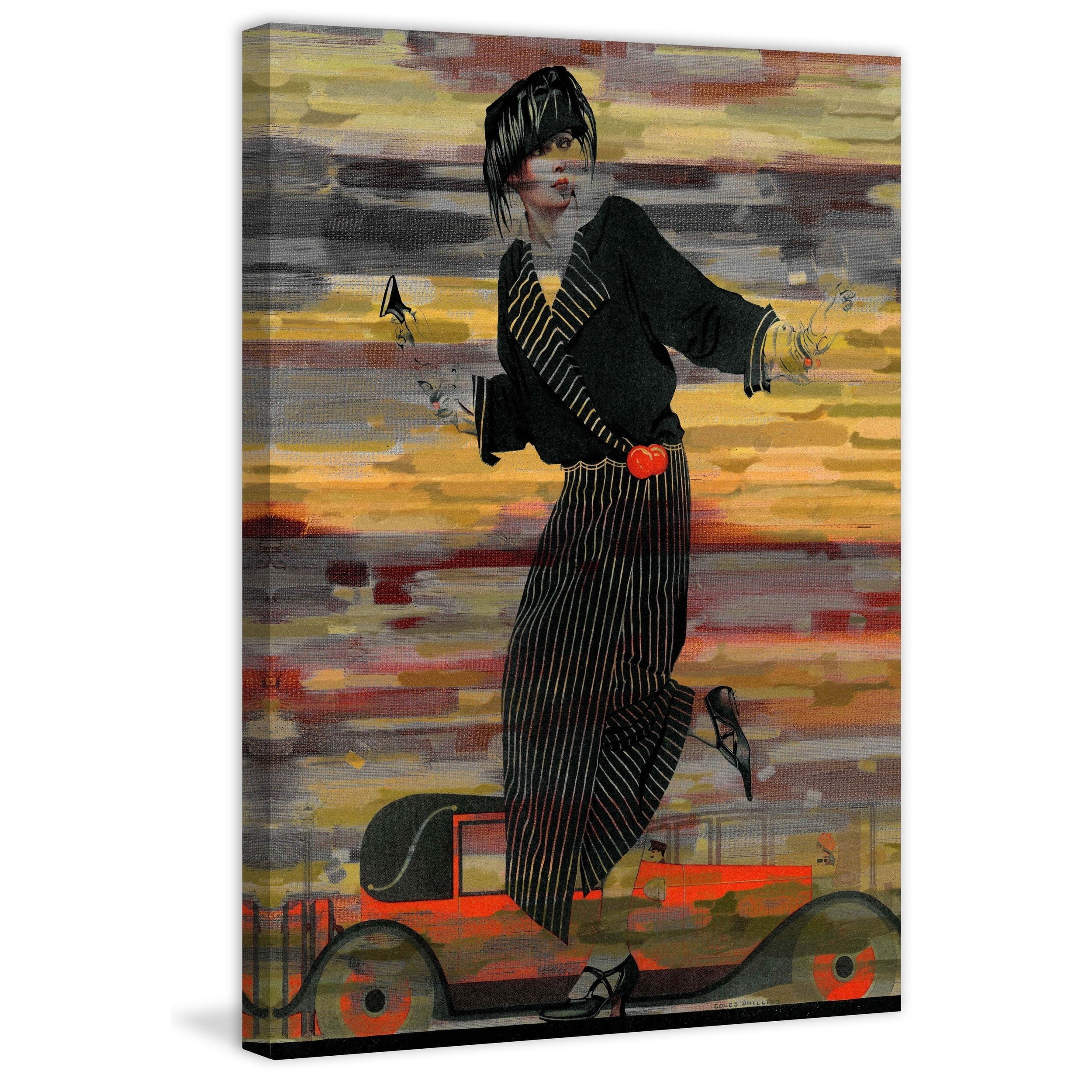 Parvez Michel Inc Parvez Taj - Broken Heel Painting Print on Canvas - Multi-color