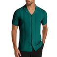 thumbnail image 2 of Men Short Sleeve Dress Shirt Tshirts Shirts for Men Graphic Rock Summer T Shirts for Men Hawaiian Shirt for Men Cotton Big and Tall Get it Fast, 2 of 9