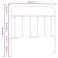 thumbnail image 2 of vidaXL Metal Headboard Black 100 cm, 2 of 5