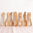 thumbnail image 2 of Sonbest Japanese Style Wooden Spoon Cute Cartoon Children Mini Spoon Ice Cream Desserts Wood Spoon Teaspoon Kitchen Accessories Style 4, 2 of 7
