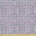 thumbnail image 2 of Ambesonne Nautical Fabric by the Yard Upholstery, Oversimplified Seashells, 10 Yards, Lilac and Charcoal Grey, 2 of 5