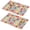 Pioneer Flower Floral-2, variant on Placemat, Pioneer Flower Floral Print Pattern Place Mats Table Mat Set Of 2, PVC Washable Placemats for Party Kitchen Dining Decoration, 18x12 Inch, Fade Resistant
