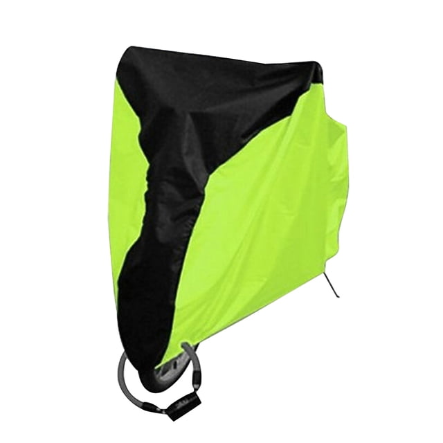 Housse de Vélo Résistante aux Intempéries Protection Extérieure avec Trou de Verrouillage pour Vélo de Montagne/route Taille P (Noir avec Vert Fluorescent)