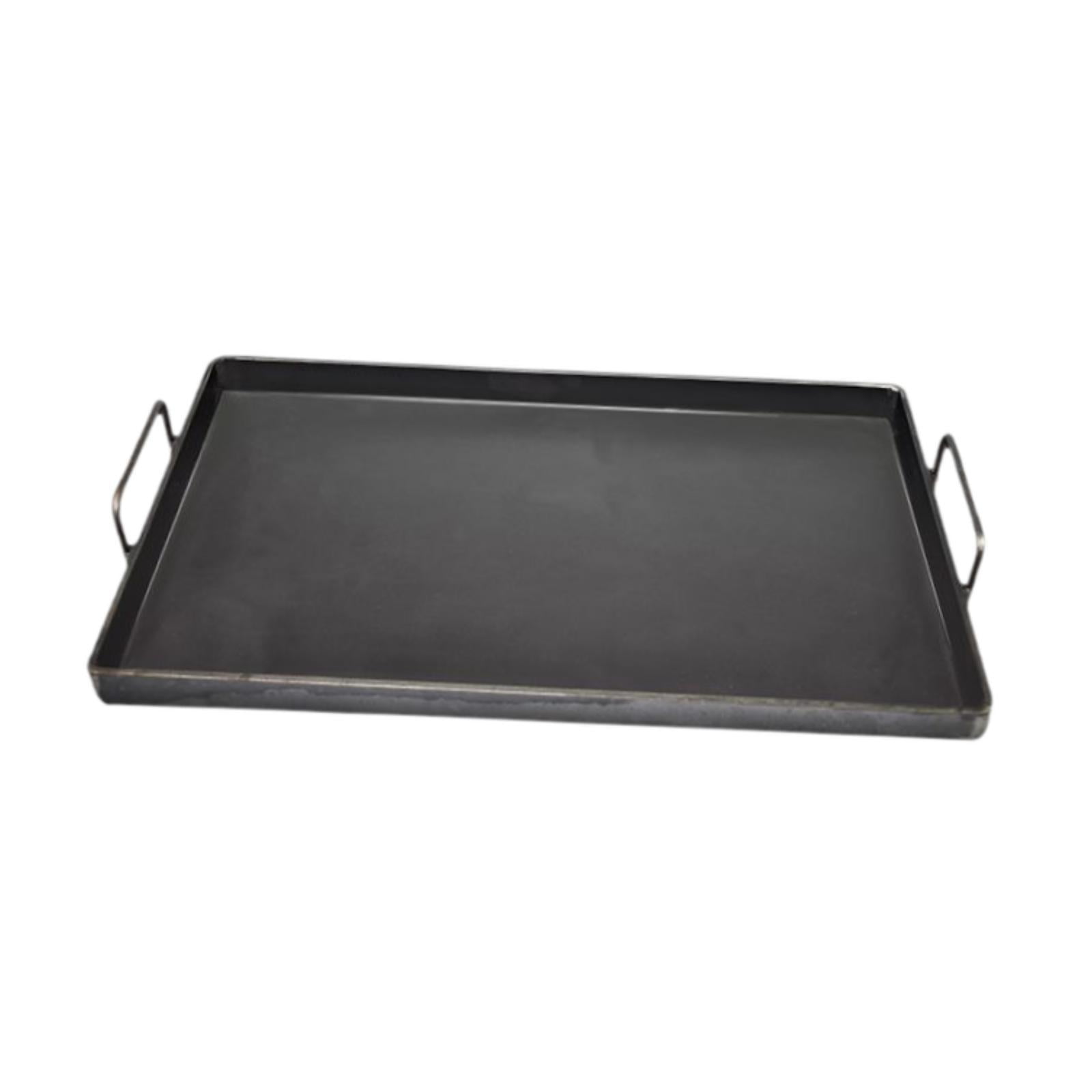 CarpNettore BBQ Griddle Flat Top Grill Plate Practical Accessory Universal Reinforced Ridges 3x2cm