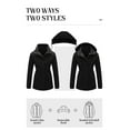 thumbnail image 4 of Chrisuno Utility Jacket Women Spring Jackets Cotton Anorak Fashion Fall Long Sleeve Zipper Canvas Coats With Pockets Black XL, 4 of 5