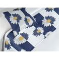 thumbnail image 3 of Daisy Bed Runner Set, Pop Art Inspired Modern Chamomile Flower Bicolored Design on Striped Back, Decorative Bedding Scarf & a Pillow Sham for Hotels Homes, Twin, Dark Lavender White, by Ambesonne, 3 of 3