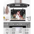 thumbnail image 4 of Large Induction Cooktop Protector Mat Black Christmas Stove Top Covers for Electric Stove, Snowman Gifts Xmas Tree Snowflake Winter Decorative Stove Burner Cover Mats, Glass Top Stove Cover, 4 of 7