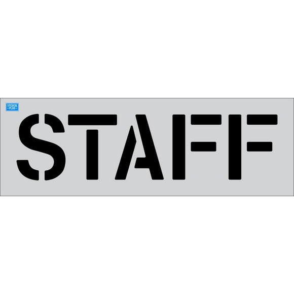 12" Word- Staff Parking Lot Pavement Marking Stencil