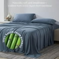 thumbnail image 2 of Southshore Fine Living, Inc. Rayon Derived from Bamboo California King Sheet Set, Steel Blue, 2 of 6