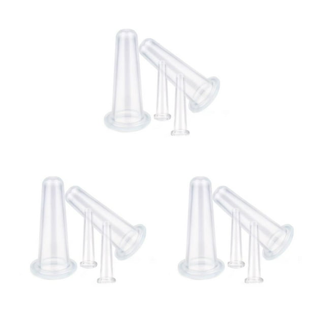 Soidarity 4 Uds. De latas de ventosas al vacío para masaje, ventosa de silicona, ventosa para masaje facial al vacío, para masaje facial y corporal, Type4 NO4 Soidarity CBP073695
