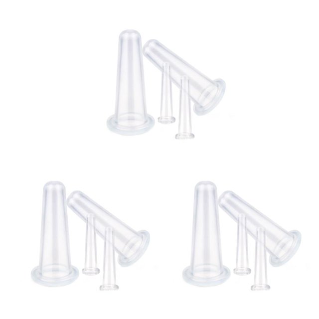 Soidarity 4 Uds. De latas de ventosas al vacío para masaje, ventosa de silicona, ventosa para masaje facial al vacío, para masaje facial y corporal, Type4 NO4 Soidarity CBP073695