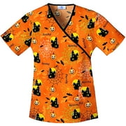 Women's Mock Wrap Moonlight Manor Scrub Top