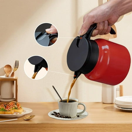 

Carmenl Clearance Deal!Portable Stainless Steel Kettle Thermal Kettle Stew Pot Large Capacity Tea Water Separation Intelligent Temperature Display Large Capacity Coffee Pot Kitchen Cups