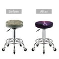 thumbnail image 5 of Fotbe Thunderstorm Violet Purple Stool Covers Round,Waterproof Round Bar Stool Covers Bar Chair Covers Washable Stool Cushion Slipcover for 12-14 Inch Chair-13 inch, 5 of 7