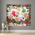 thumbnail image 2 of Balery Christmas Gingerbread Cookies Pattern Tapestry 60x51 Inches - Large Wall Hanging Tapestry for Bedroom, Living Room, Dorm Decor - Artistic and Aesthetic Room Decor, 2 of 9