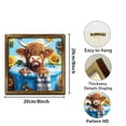 thumbnail image 2 of Wall Decorations For Living Room Abstract Oil Painting Wooden Picture Frame 20 cm x 20 cm With Hanging Buckle, 2 of 5