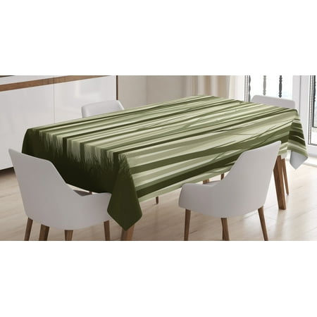 

Ambesonne Occult Tablecloth Rectangular Table Cover Mother Nature Forest 60 x84 Army Green Sage Green
