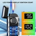 thumbnail image 5 of Intelligent Voice Controlled Dual Flame Lighter, Refillable Butane Torch with Fuel Window, Battery Display Windproof Lighter, One Piece Metal Construction Adjustable Flame, 5 of 5