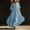Light Blue, variant on QUNYINEY Dresses for Women Summer Red Short Sleeve Long Casual A Line Dress V Neck Loose Fit Flowy Vacation Dresses