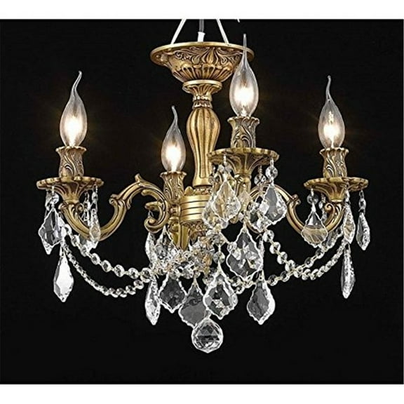 Elegant Lighting Rosalia 17" 4 Light Spectra Crystal Chandelier