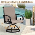 thumbnail image 2 of Pellebant Set of 2 Outdoor Sunbrella Dinging Chairs Patio Aluminum Swivel Chairs in Brown, 2 of 9