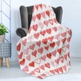 thumbnail image 4 of Valentines Day Soft Flannel Fleece Throw Blanket, Heart of Love and Romance Hand Drawn Style Romantic Art, Cozy Plush for Indoor and Outdoor Use, 50" x 60", Vermilion Pink White, by Ambesonne, 4 of 5