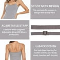 thumbnail image 5 of ACTIVE UNIFORMS Women's Soft and Breathable Cotton Stretch Camisole with Adjustable Strap Tank Top (Grey, Large), 5 of 6