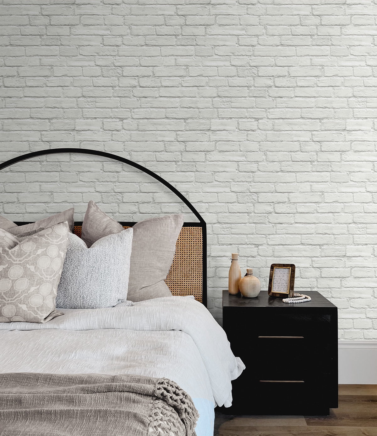 Seabrook Designs  Industrial Faux Brick Prepasted Wallpaper - 20.5 in. W x 33 ft. L
