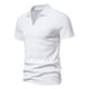 thumbnail image 1 of pstuiky Camisas de manga corta para hombre, Camisa de manga corta con solapa de rayas para hombre, camisa de contraste de color camisas casuales para hombre m, 1 of 5