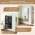 thumbnail image 6 of NAFORT 2 LEDs Jewelry Armoire with Full Length Mirror, 47.5" H Wall or Door Mounted Jewelry Cabinet with 2 Drawers, Lockable Jewelry Organizers and Storage, Hanging Jewelry Organizer, Black, 6 of 18