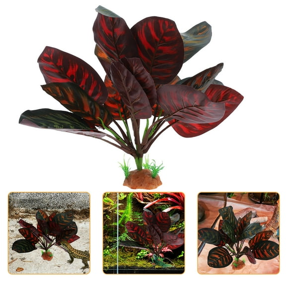 Masteelf  Leopard Gecko Accessories Tank Aquarium Plants Terrarium Tree Bark Decor