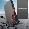 thumbnail image 3 of Misty for Samsung Galaxy A17/18 5G Case Military Grade Heavy Duty Protection 3 in 1 Shockproof Durable Detachable Samsung Galaxy A17/18 5G Phone - Black+Orange, 3 of 5