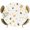 Yellow, variant on Round Table Cover 55-60 Inch Summer Bee Waterproof Reusable Table Cloth Round Fitted Vinyl Tablecloth with Elastic Edged for Parties Outdoors, Sweet Honey Spring Floral Botanical