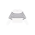 thumbnail image 4 of Forever 21 WGA LS Button Placket Striped Cardigan, Color-Heather Grey/Navy, Size-S, 4 of 5