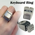 thumbnail image 2 of ZOUBAOQ Creative Delete Keyboard Spindle Tester Rings Office Funny Rings N R1H6, 2 of 8