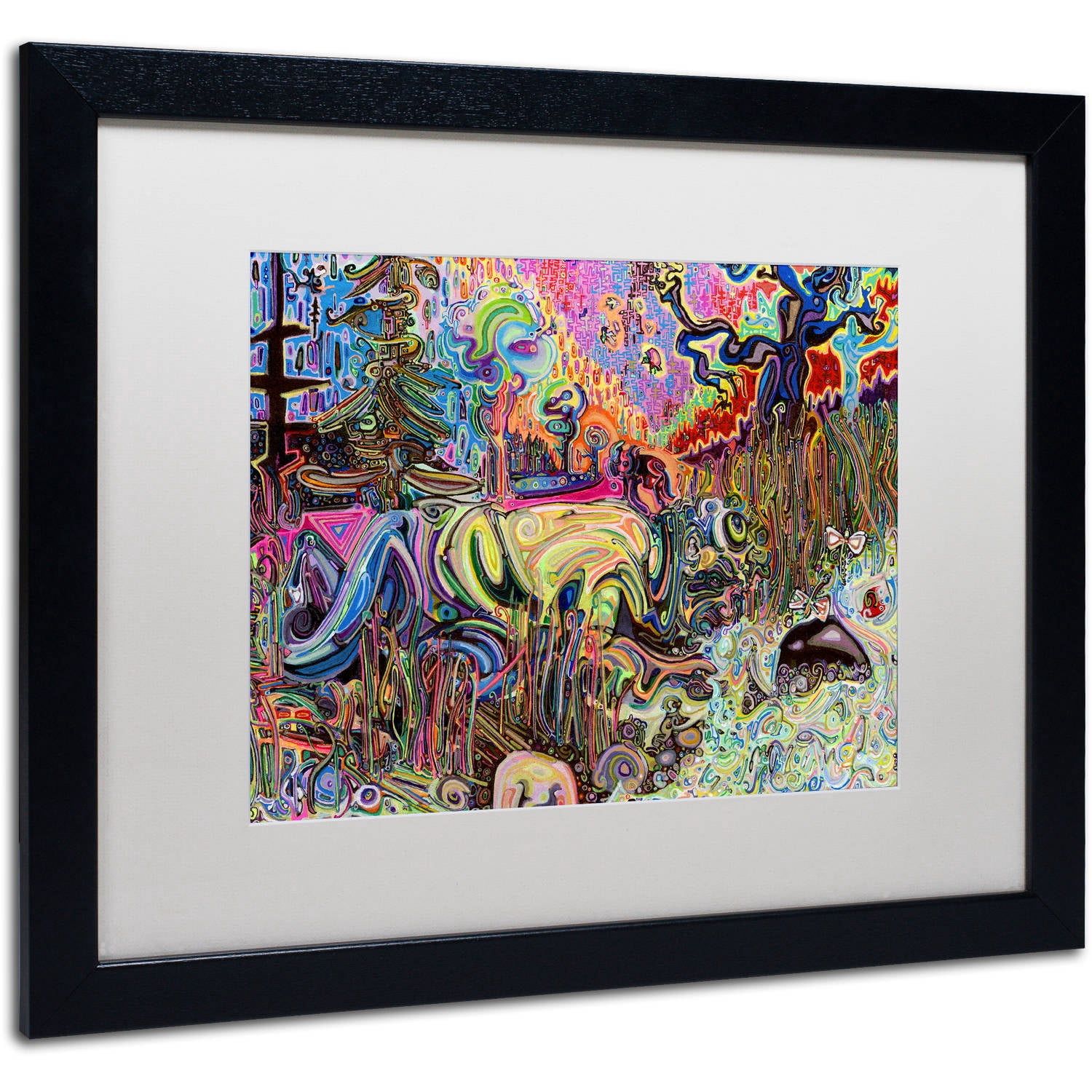 Trademark Fine Art "Water" Canvas Art by Josh Byer, White Matte, Black Frame