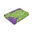 thumbnail image 4 of Green Crocodile Throw Blanket, Super Soft Anti-Pilling Flannel Bed Blankets, 40"x30", 4 of 8