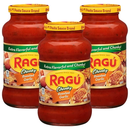 (3 Pack) Ragu Robusto Roasted Garlic Pasta Sauce 24 (Best Meat Ragu Sauce Recipe)