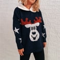 thumbnail image 5 of VerPetridure Clearance Women's Christmas Pullover Sweaters for Women Loose Long Sleeve Crewneck Reindeer Print Sweaters Winter Knitted Sweater Outwear Jumper Tops, 5 of 7