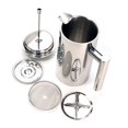 French Press Coffee Tea Maker Stainless Steel Coffee Pot, Double Wall