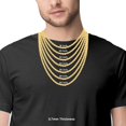 thumbnail image 6 of Sterling Silver and Gold Plated Rope Chain Necklaces and Bracelets - 3.70MM Thick - 22 Inches, 6 of 7