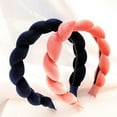 thumbnail image 5 of No-slip for Washing Face Hair Accessories Twist Hair Hoop Headwear Sponge Headbands Braided Hairbands Spa Headband Makeup Headband WINE RED, 5 of 8