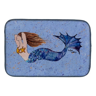 Caroline's Treasures Mermaid Dish Drying Mat