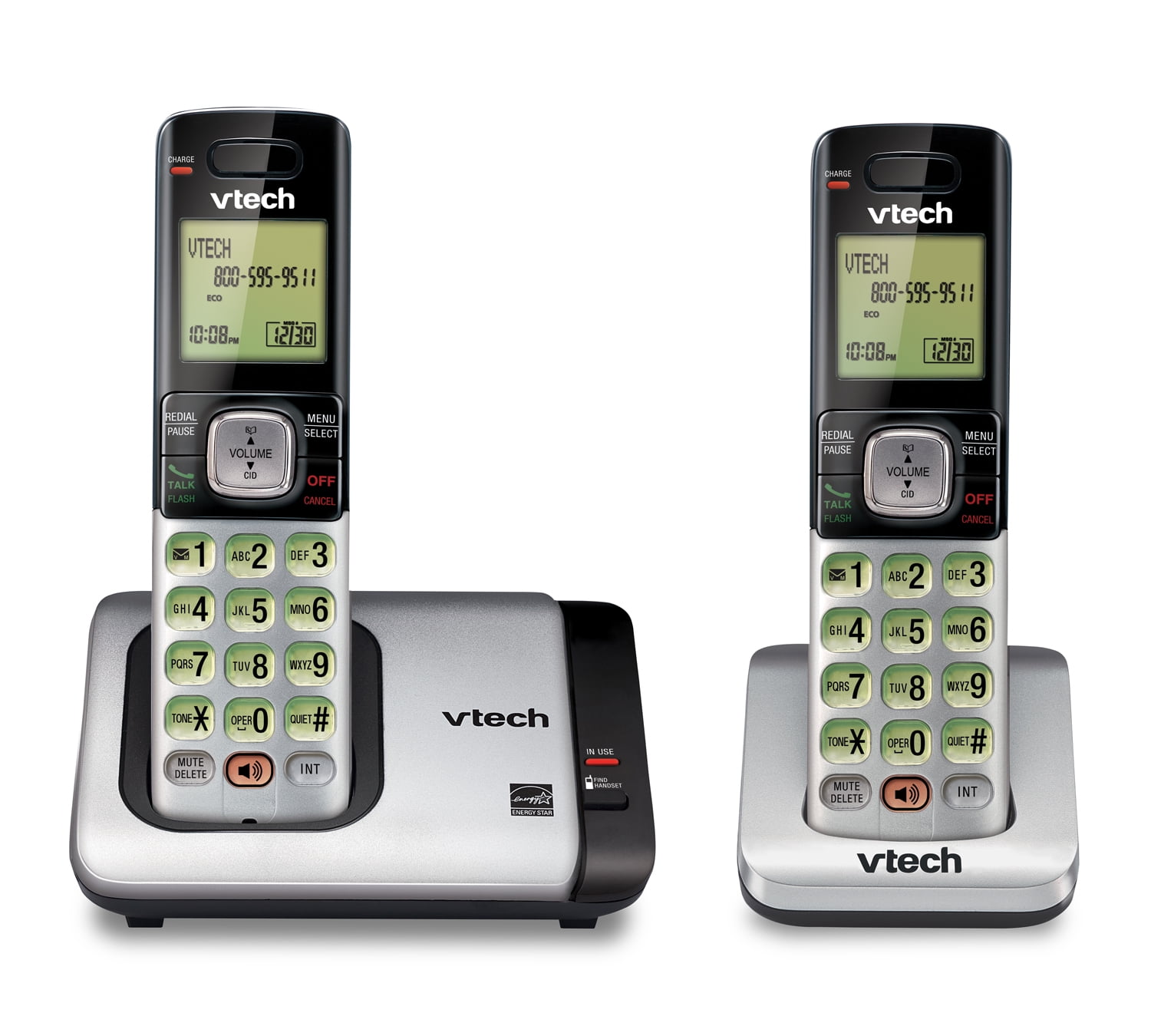 CS6619-2 Vtech Cordless Phone with Accessory Handset & Backlit LCD Display 