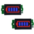 thumbnail image 1 of 2 Pcs Module d'Affichage de Capacité de Batterie 3-34V 5mA Indicateur de Charge Module 1S-8S Bleu, 1 of 8