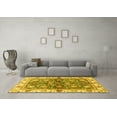 thumbnail image 3 of Ahgly Company Indoor Round Oriental Yellow Modern Area Rugs, 8' Round, 3 of 4