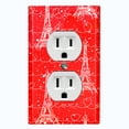 thumbnail image 1 of Metal Light Switch Plate Cover Romantic Paris Eiffel Tower Red Letter PRS003, 1 of 1