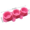 thumbnail image 4 of Wosthever Molde para florero de hormigón poligonal geométrico de 3 agujeros, Cactus Artesanía Rosado, 4 of 6